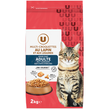U Croquettes au lapin & aux légumes pour chat 2kg