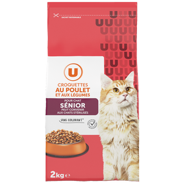 U Croquettes au poulet et aux légumes pour chat senior  2kg