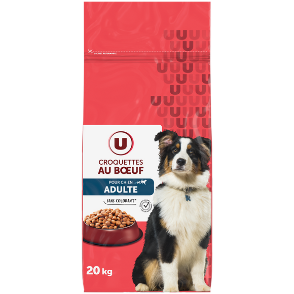 U Croquettes au boeuf pour chien  20KG