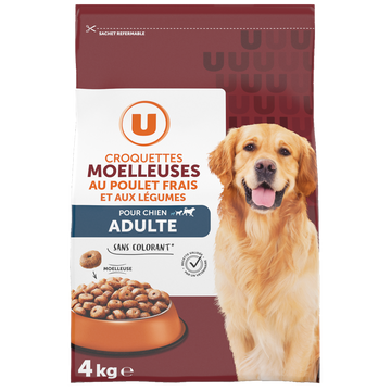U Croquettes pour chien moelleuses au poulet frais & légumes - 4kg