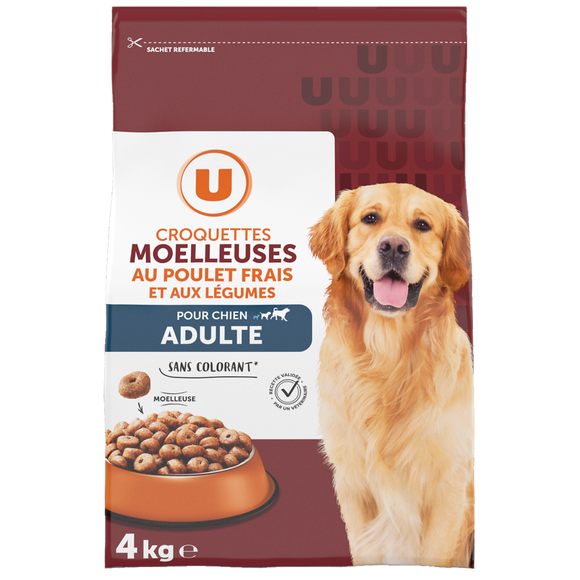 U Croquettes pour chien moelleuses au poulet frais & légumes - 4kg