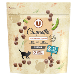 U Croquettes sans céréales riche en dinde fraîche pour chaton  450g