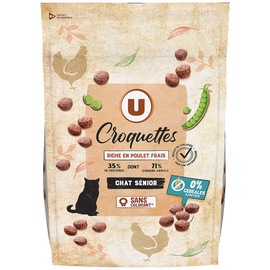 U Croquettes pour chat senior, sans céréales, riches en poulet  3kg