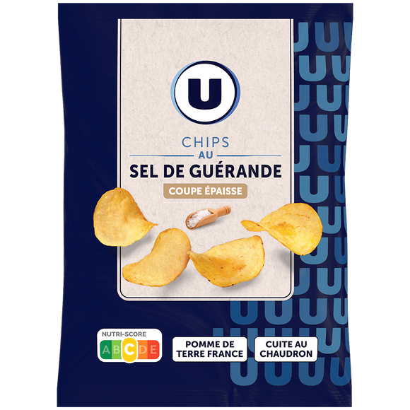 U Chips au sel de Guèrande coupe épaisse U 100g