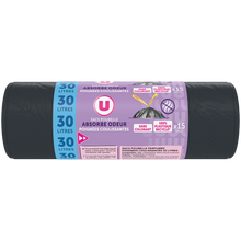 U Sac poubelle liens coulissants U Devor odeur lavande - 30L - x15