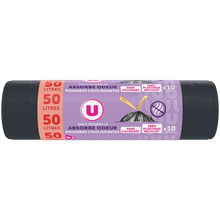 U Sac poubelle liens coulissants odeur lavande - 50L - x10