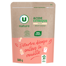 U NATURE Acide citrique sachet 500g