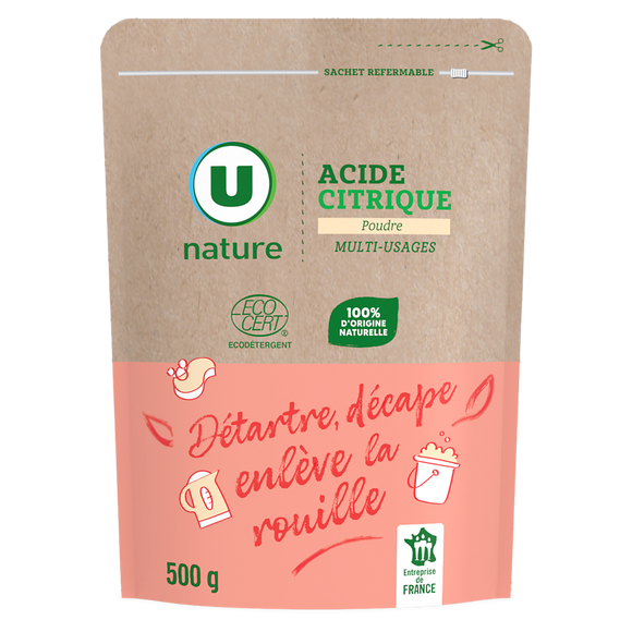 U NATURE Acide citrique sachet 500g
