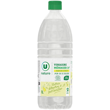 U NATURE Vinaigre ménager parfum citron 14° 1l.