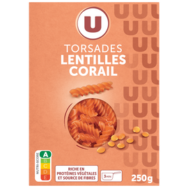 U Torsade lentilles corail, sachet 250g