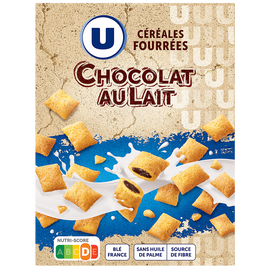 U Céréales fourrées au chocolat au lait 375g