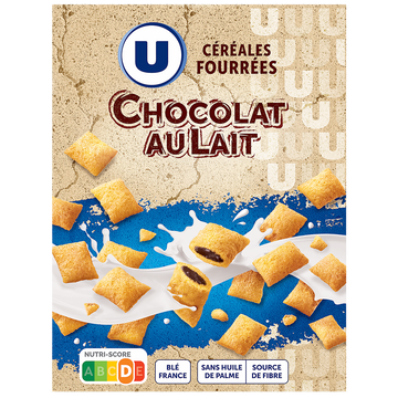 U Céréales fourrées au chocolat au lait 375g
