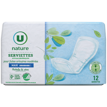 U NATURE Serviettes incontinence maxi x12