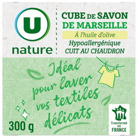 U NATURE Cube de savon de Marseille olive étui 300g