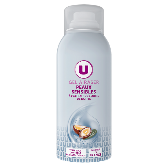 U Gel à raser femme peaux sensibles extrait beurre de karité 75ml