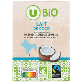 U BIO Lait de coco  briquette 200ml