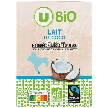 U BIO Lait de coco  briquette 200ml