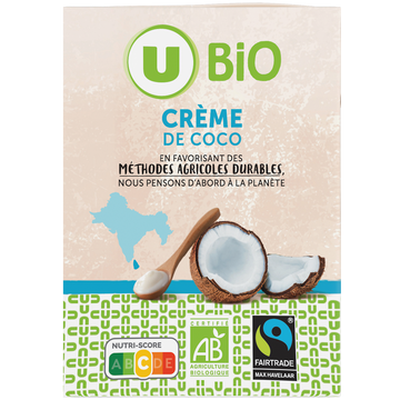 U BIO Crème de coco  briquette 200ml