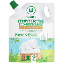 U NATURE Lessive liquide - Savon végétal - 30 lavages - RECHARGE - 1.5 l