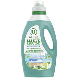 U NATURE Lessive liquide parfum fraîcheur intense 30 lavages 1,5litres