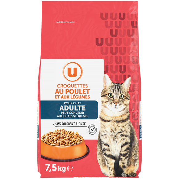 U Croquettes pour chat au poulet U 7,5kg