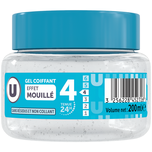 U Gel coiffant U effet mouillé 200ml
