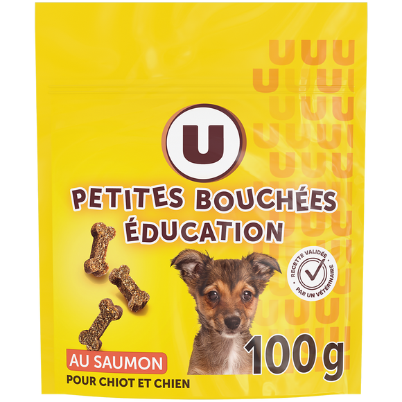 U Bouchées éducation chien au saumon 100g