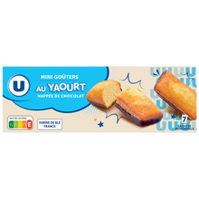 U Mini gâteaux au yaourt nappés de chocolat talonne U, x7, 210g