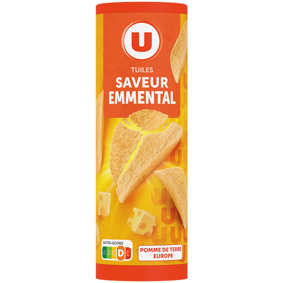 U Tuiles saveur emmental U, 170g