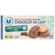U SANS GLUTEN Biscuit avoine chocolat U SANS GLUTEN 125g