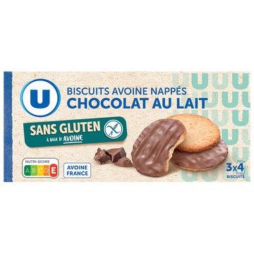 U SANS GLUTEN Biscuit avoine chocolat U SANS GLUTEN 125g