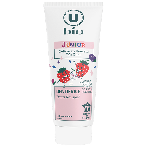 U BIO Dentifrice junior fruits rouges 75ml