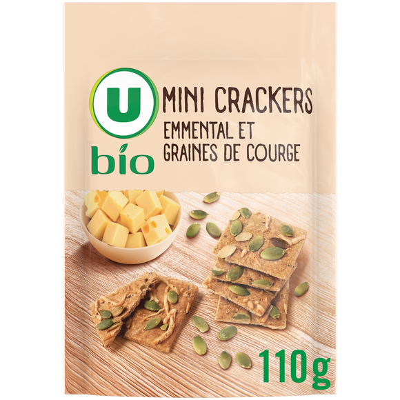 U BIO Mini crakers emmental courge U BIO 110G