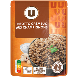 U Risotto crémeux aux champignons sachet micro ondable 2' 250g
