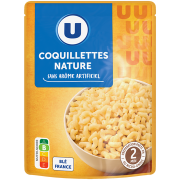 U Coquillette nature micro-ondable 2' doy pack 250g