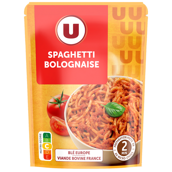 U Spaghetti bolognaise micro-ondable 2' doy pack 250g