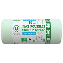 U NATURE Sacs poubelles compostables 10x30L
