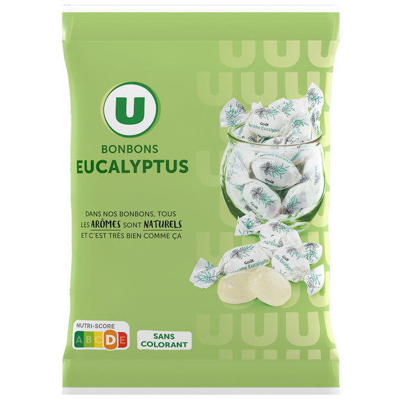 U Bonbon menthe eucalyptus 210g