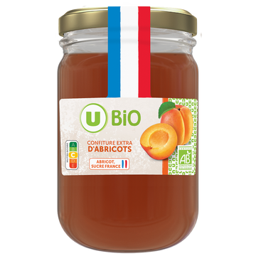 U BIO Confiture extra d'abricots pot 280g