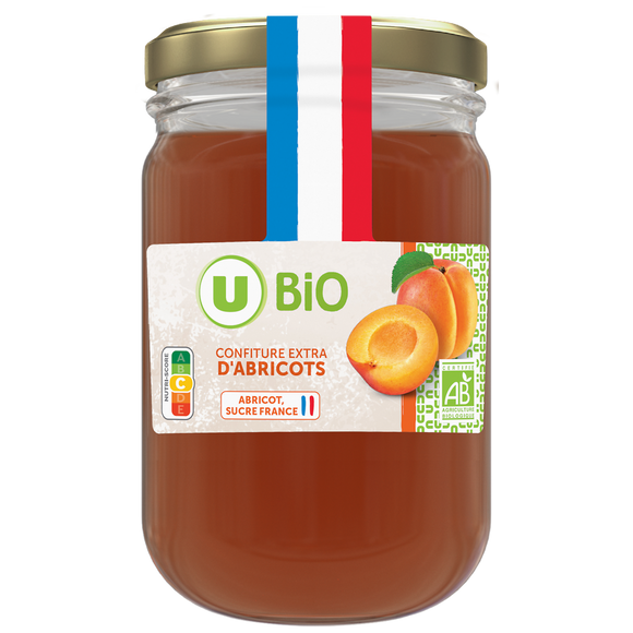 U BIO Confiture extra d'abricots pot 280g