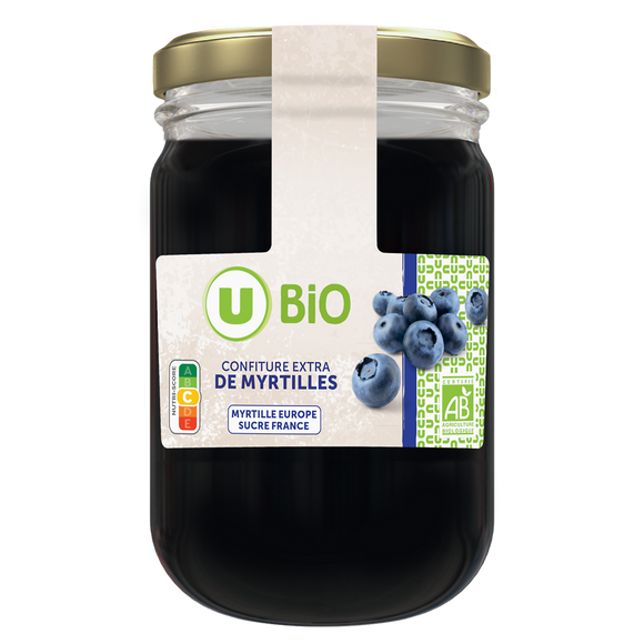 U BIO Confiture extra de myrtilles  pot 280g