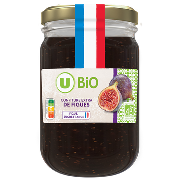 U BIO Confiture extra de figues (figues, sucre France)  pot 280g