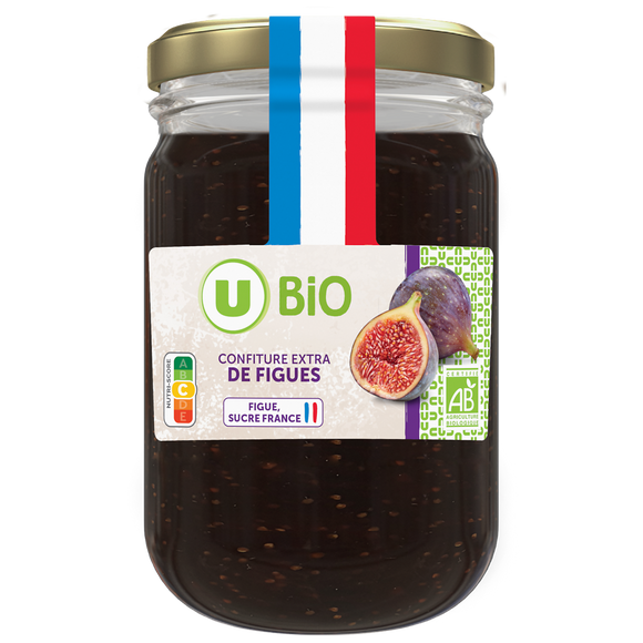 U BIO Confiture extra de figues (figues, sucre France)  pot 280g