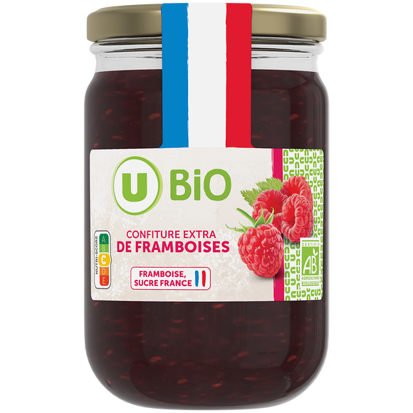 U BIO Confiture extra de framboises -, pot 280g