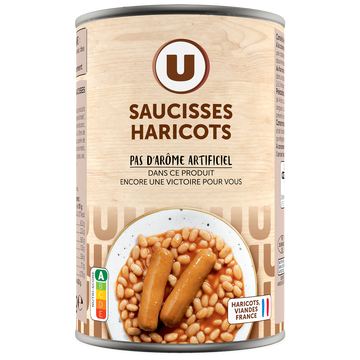 U Saucisse haricot boîte 1/2 420g