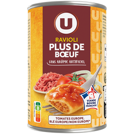 U Ravioli plus de boeuf boîte 1/2 400g