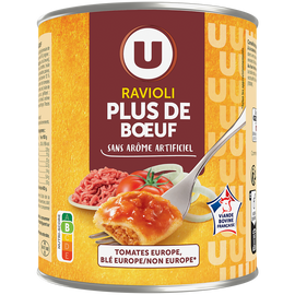 U Ravioli plus de boeuf boîte 4/4 800g