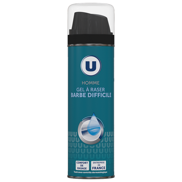 U Gel à raser homme barbe difficile - Atomiseur 200ml