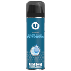 U Mousse à raser homme peaux sensibles atomiseur 250ml