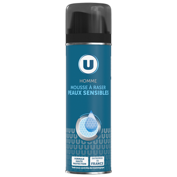 U Mousse à raser homme peaux sensibles atomiseur 250ml
